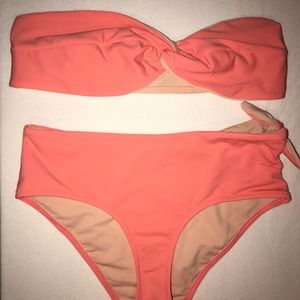 NWOT Solid & Striped Bathing suit set